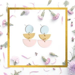 Pastel Geometric Earrings